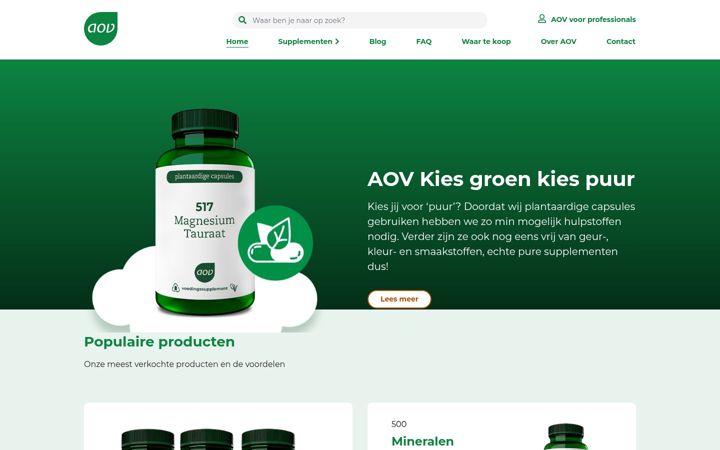 Screenshot of aov.nl