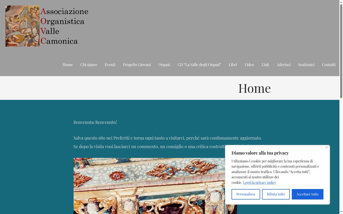 Captura de ecrã do banner de consentimento apresentado antes de qualquer interação