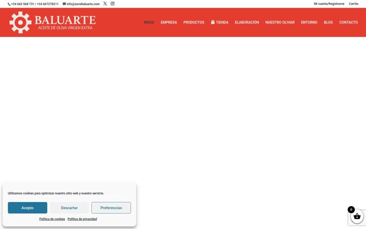 Ekraanipilt saidist aovebaluarte.com