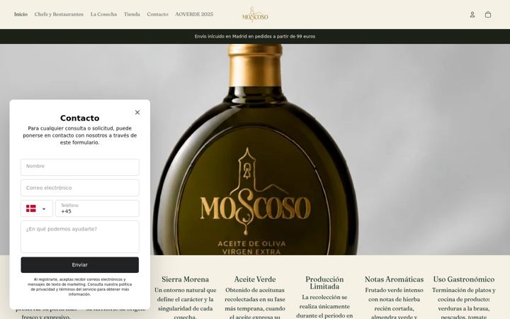 Captura de pantalla de aoverde.com