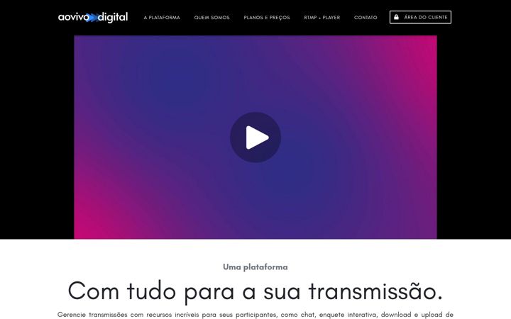 Screenshot of aovivo.digital