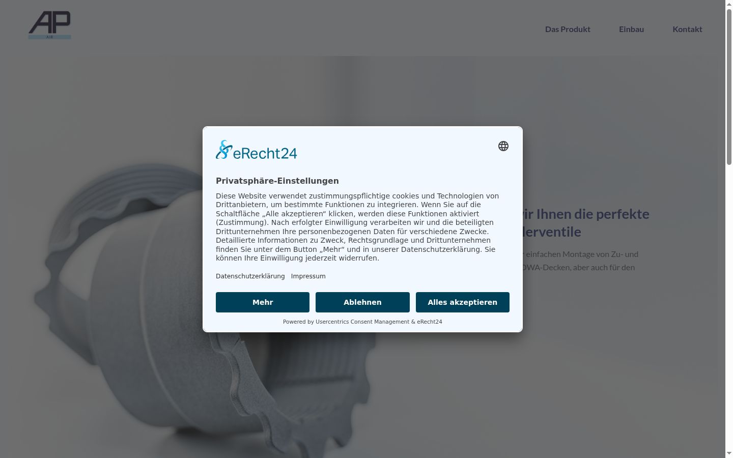 Screenshot tal-banner tal-kunsens muri qabel kwalunkwe interazzjoni