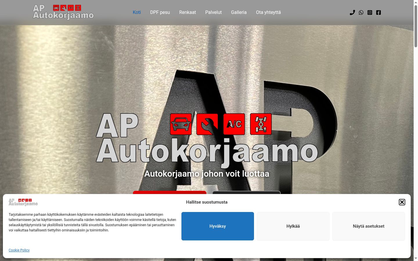 Screenshot tal-banner tal-kunsens muri qabel kwalunkwe interazzjoni