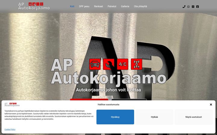 Screenshot ta' ap-autokorjaamo.fi