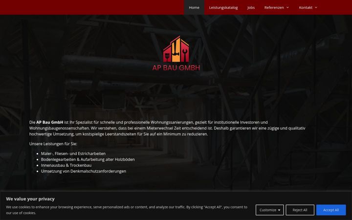 Screenshot ta' ap-bau-dresden.de