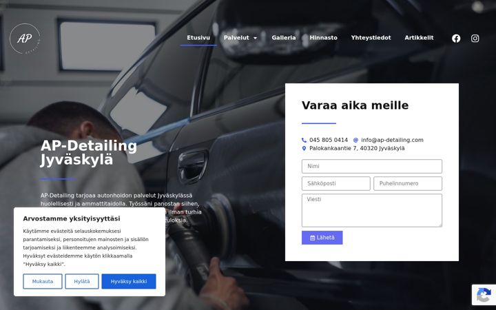 Screenshot of ap-detailing.fi