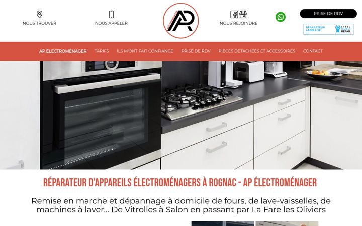 Screenshot of ap-electromenager.fr