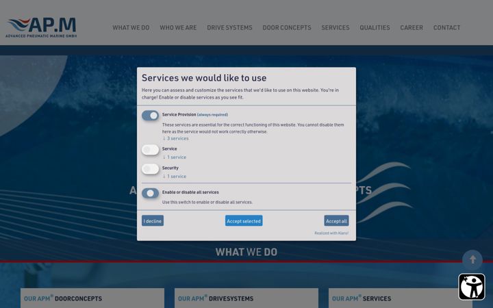 Screenshot of ap-marine.com