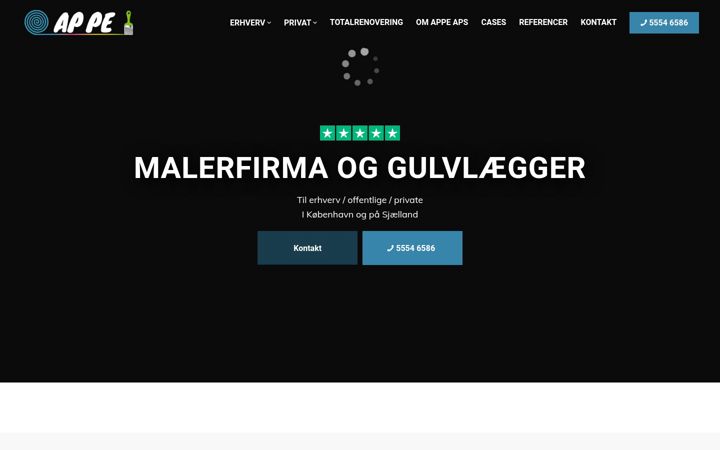 Kuvakaappaus sivustosta ap-pe.dk