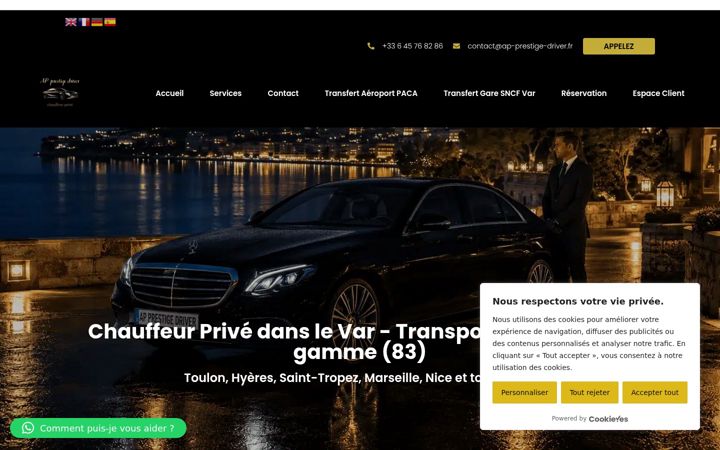 Screenshot di ap-prestige-driver.fr