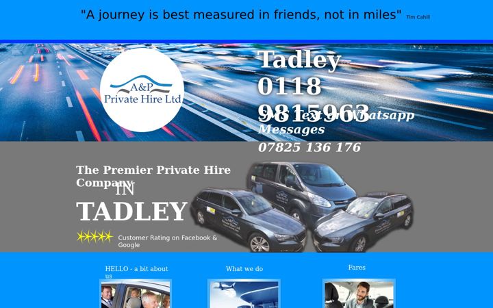 Screenshot of ap-privatehire.co.uk