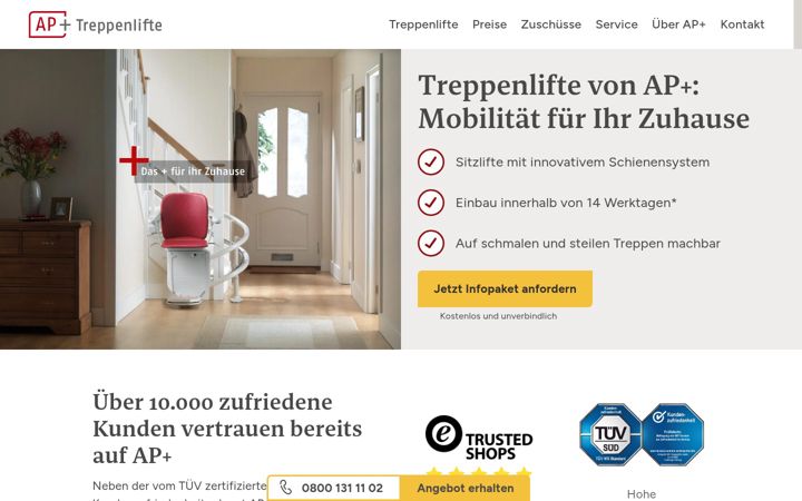 Captura de pantalla de ap-treppenlifte.de