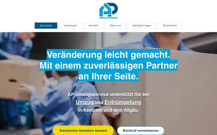 Captura de pantalla de ap-umzugsservice.de
