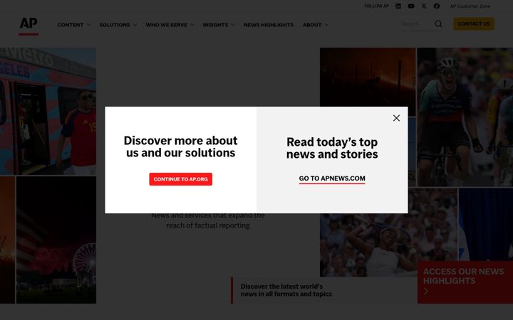 Captură de ecran a ap.org
