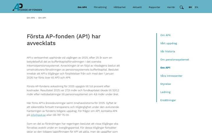 Screenshot of ap1.se