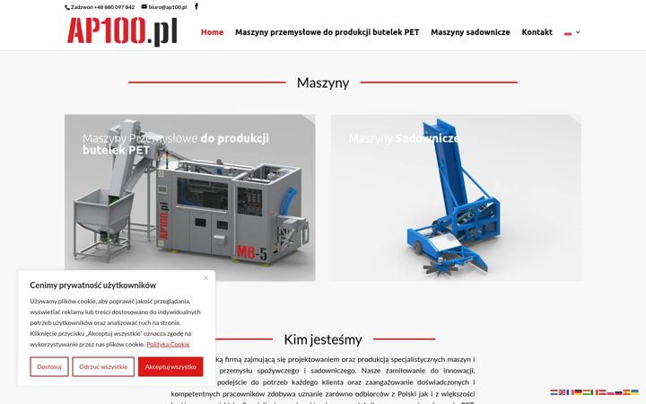 Screenshot of ap100.pl