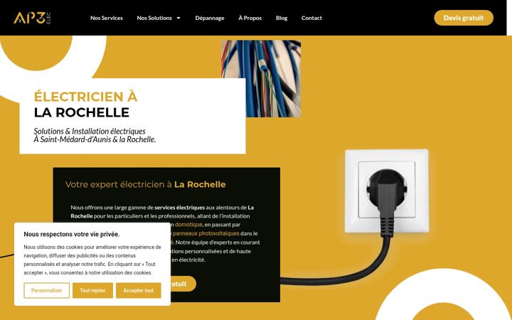 Screenshot of ap3elec.fr