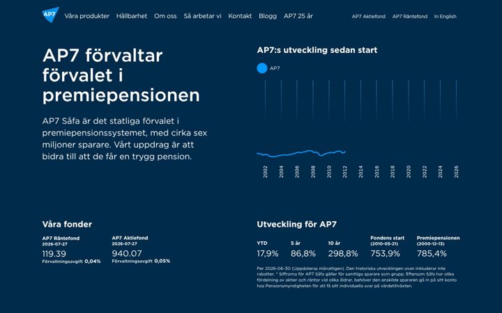 Screenshot di ap7.se