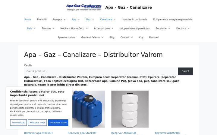 Screenshot of apa-gaz-canalizare.ro