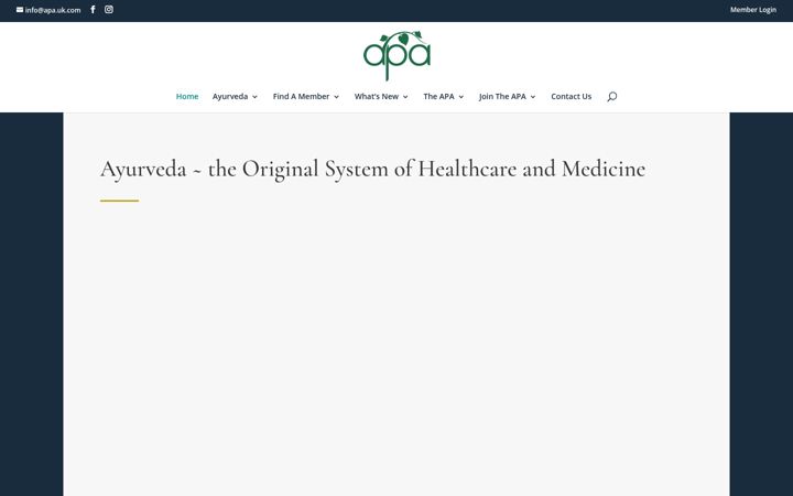 Screenshot of apa.uk.com