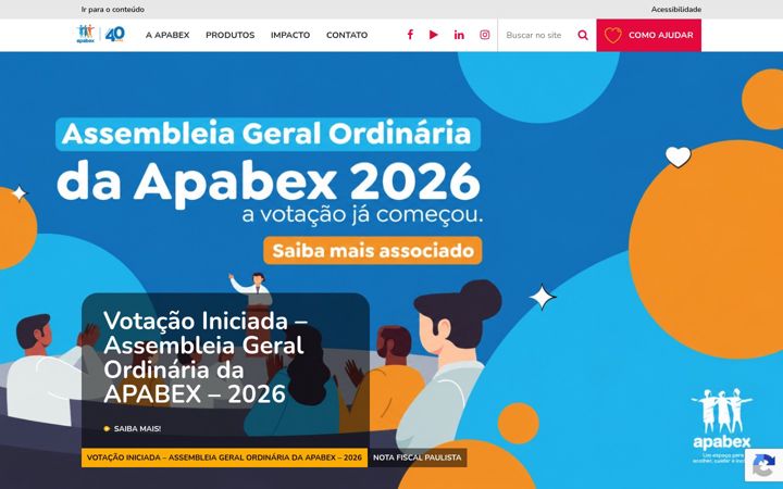 Captura de pantalla de apabex.org.br
