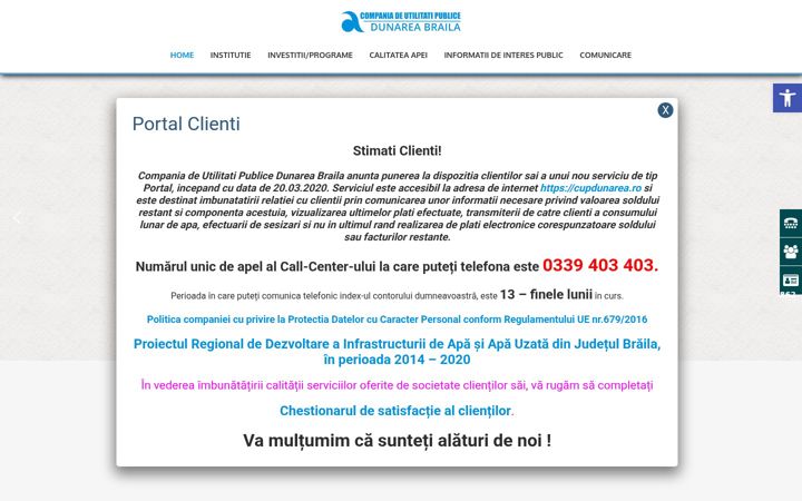 Screenshot of apabraila.ro