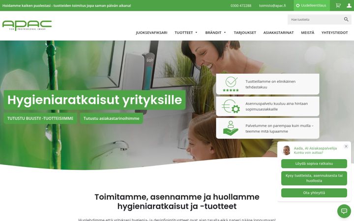 Screenshot ta' apac.fi
