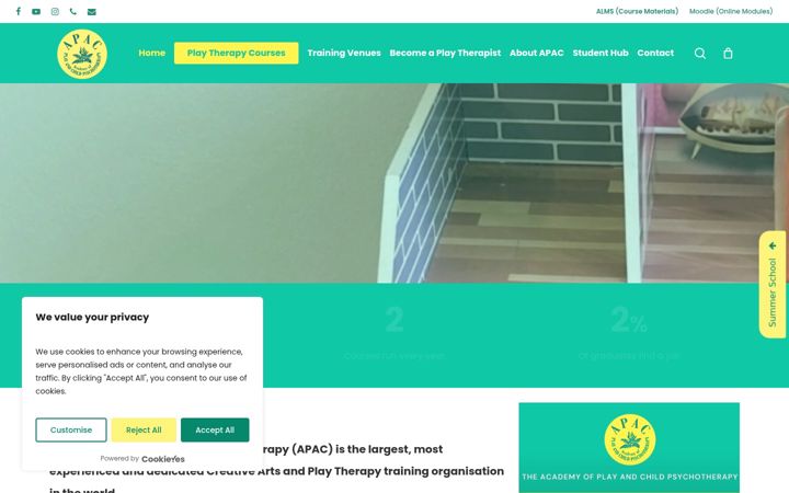 Screenshot ta' apac.org.uk