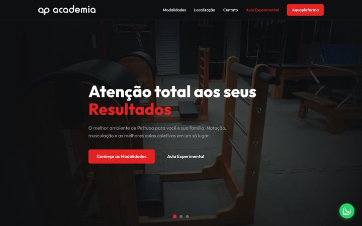 Screenshot of apacademia.com.br