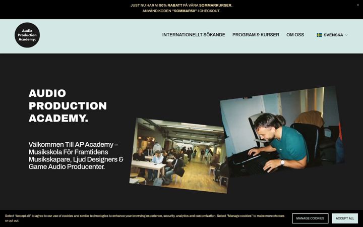 Screenshot of apacademy.se