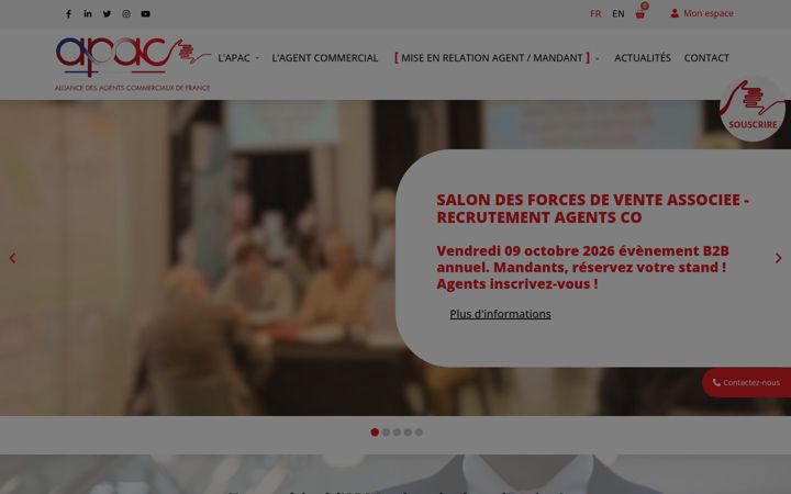 Screenshot of apacfrance.com