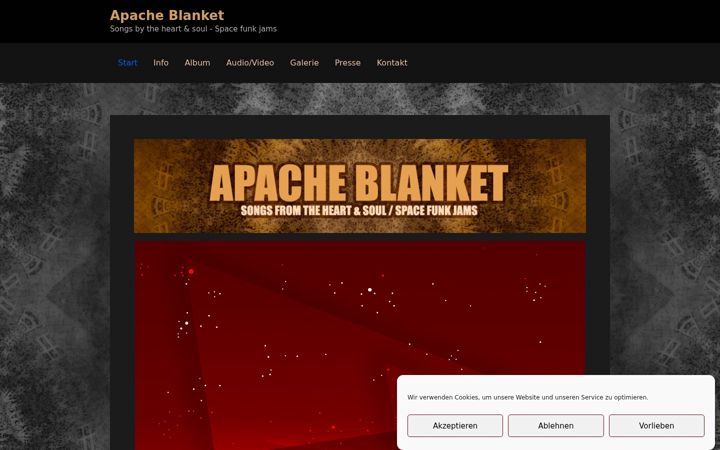 Screenshot ta' apache-blanket.de