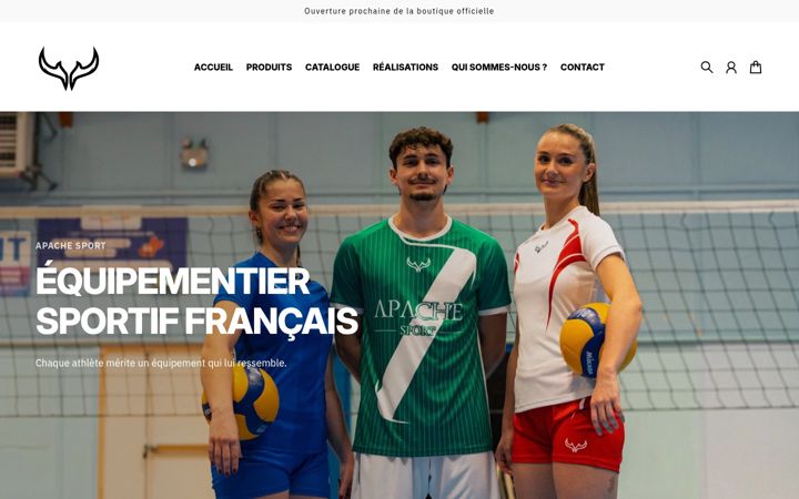Screenshot of apache-sport.fr