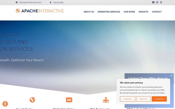 Zrzut ekranu apacheinteractive.com
