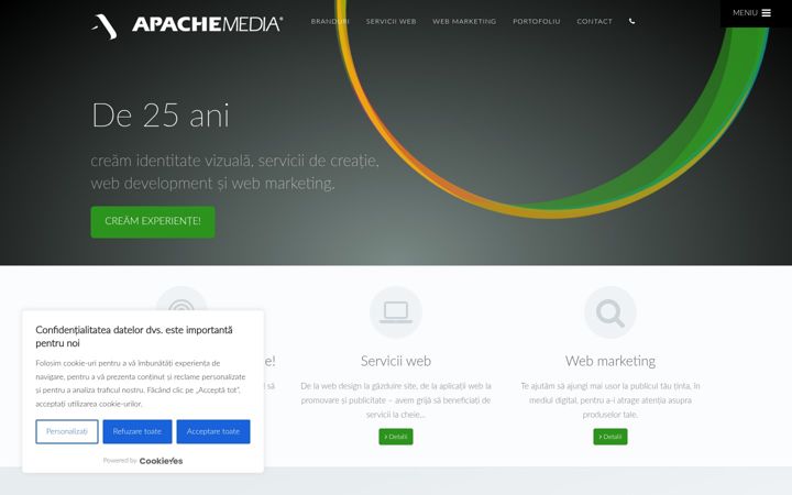 Screenshot of apachemedia.ro