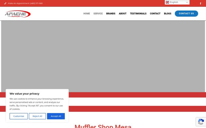 Zrzut ekranu apachemuffler.com