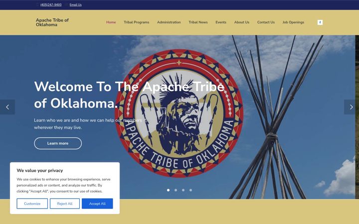Screenshot of apachetribe.org
