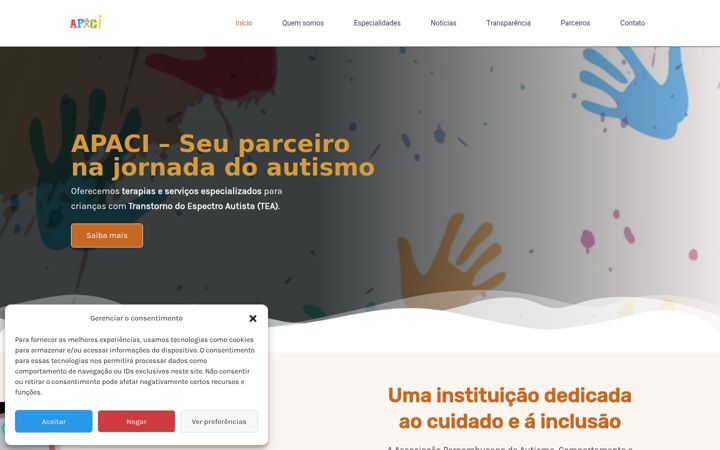 Screenshot of apacipe.com.br
