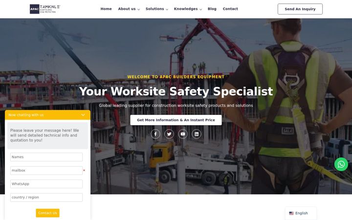 Screenshot of apacsafety.com