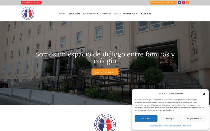 Captura de pantalla de apacsamadrid.org
