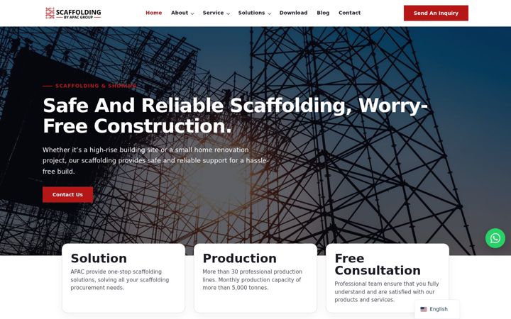 Zrzut ekranu apacscaffold.com