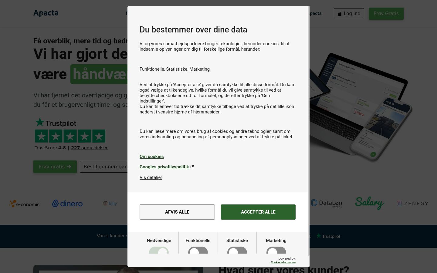 Snímek obrazovky baneru souhlasu zobrazeného před jakoukoli interakcí