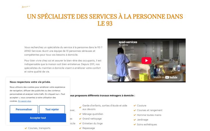 Screenshot of apad-services.com