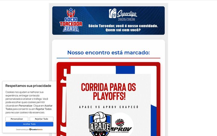 Screenshot di apadevolei.com.br