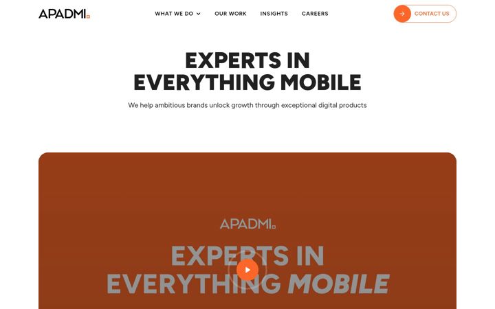 Screenshot of apadmi.com
