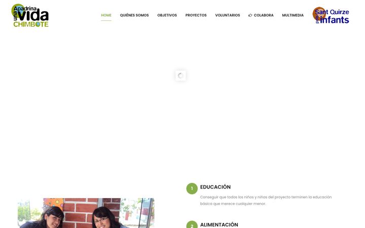 Screenshot di apadrinaunavida.org