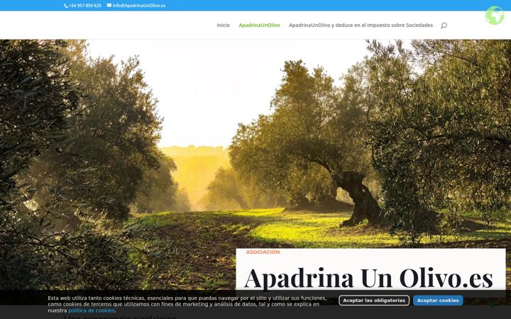 Screenshot di apadrinaunolivo.es