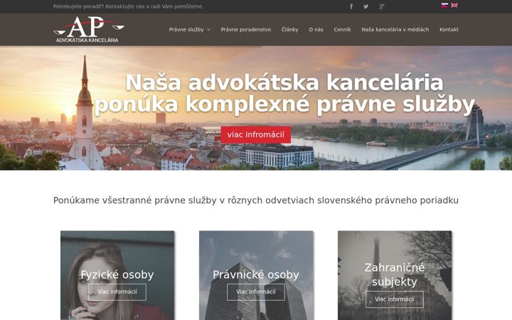 Screenshot ta' apadvokat.sk