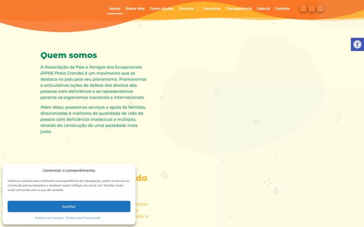 Screenshot ta' apaepraiagrande.org.br