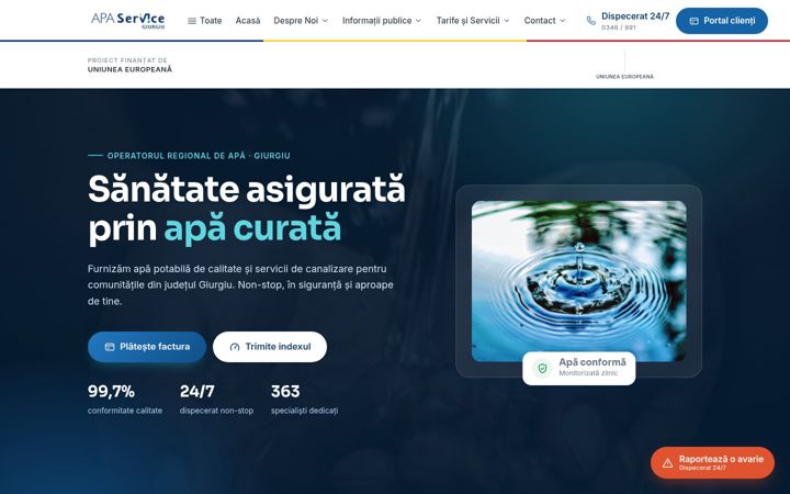 Screenshot of apagiurgiu.ro